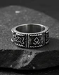 Anillo Vikingo Odin Runa Amuleto Acero Color Plata Hombre - Miniatura 8