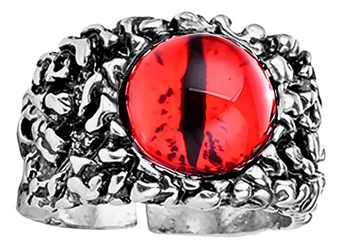 Anillo Para Hombres Y  Mujeres Con Ojo Del Mal Dragon Gótico