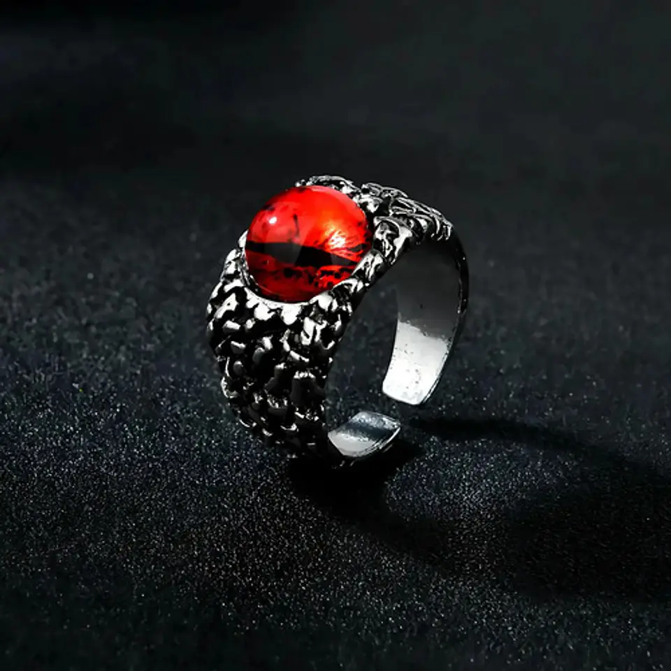 Anillo Para Hombres Y  Mujeres Con Ojo Del Mal Dragon Gótico 2