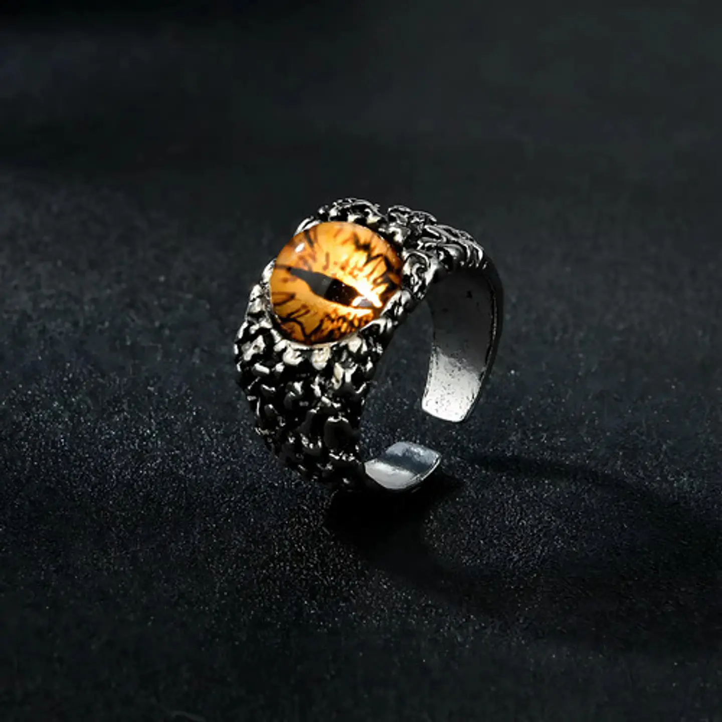 Anillo Para Hombres Y  Mujeres Con Ojo Del Mal Dragon Gótico 13