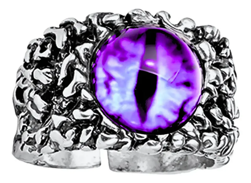 Anillo Para Hombres Y  Mujeres Con Ojo Del Mal Dragon Gótico 27