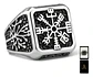 Anillo Acero Vikingo Color Plata Árbol De La Vida Hombre - Miniatura 1