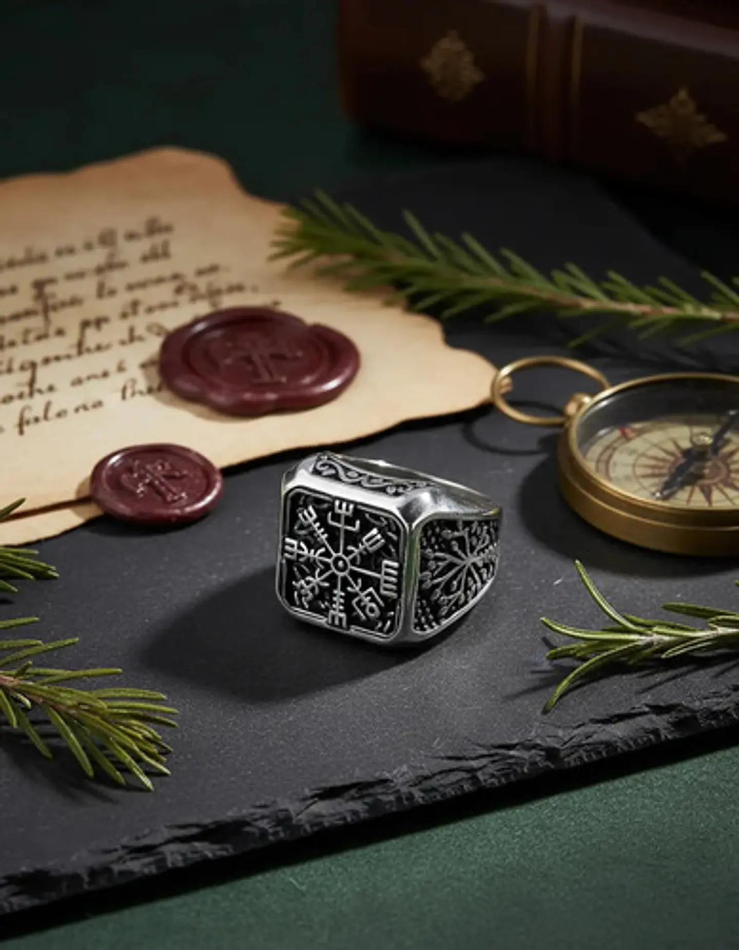 Anillo Acero Vikingo Color Plata Árbol De La Vida Hombre 4