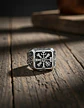 Anillo Acero Vikingo Color Plata Árbol De La Vida Hombre - Miniatura 5
