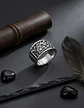 Anillo Runa Vikingo Nórdico Amuleto Acero Color Plata Hombre - Miniatura 6