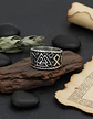 Anillo Runa Vikingo Nórdico Amuleto Acero Color Plata Hombre - Miniatura 9