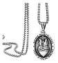 Collar Dije Sagrado Corazon Jesus Color Plata Hombre Y Mujer - Miniatura 1