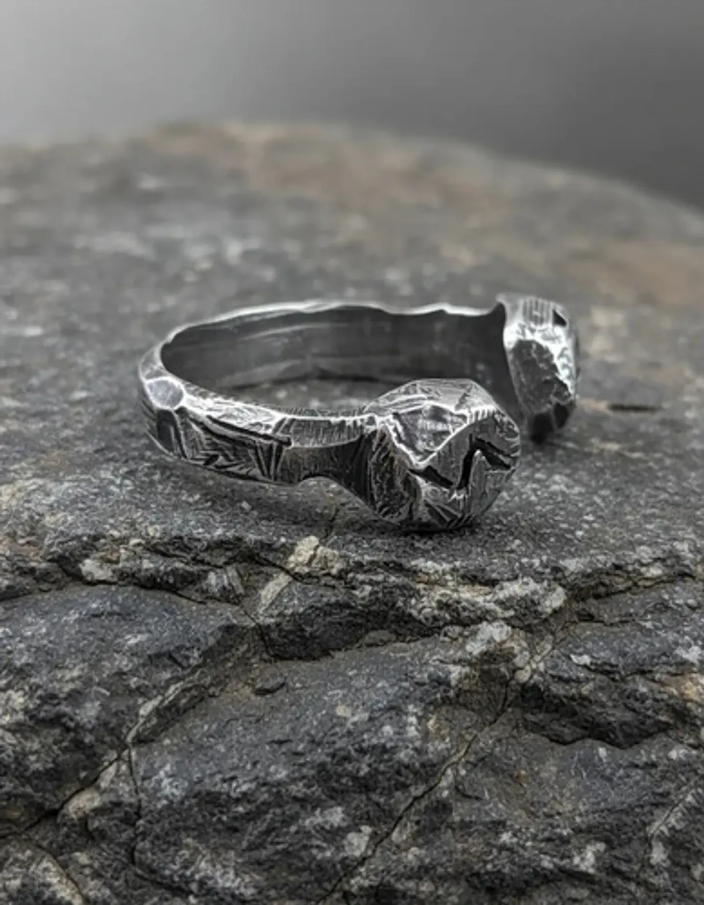 Anillo Acero Rustico Runas Vikingo Odin Color Plata Hombre 6