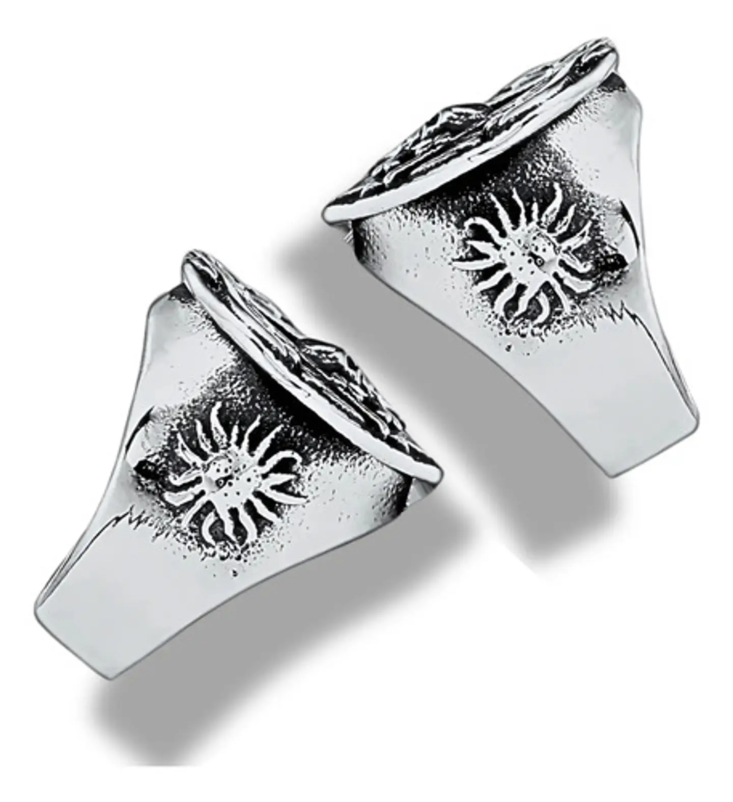 Anillo Masón Cráneo Calavera Acero Color Plata Para Hombre 3