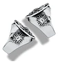 Anillo Masón Cráneo Calavera Acero Color Plata Para Hombre - Miniatura 3