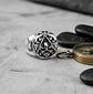 Anillo Masón Cráneo Calavera Acero Color Plata Para Hombre - Miniatura 5