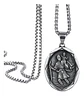 Collar Para Hombre Con Dije Saint Christopher Color Plata  - Miniatura 1