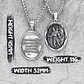 Collar Para Hombre Con Dije Saint Christopher Color Plata  - Miniatura 4