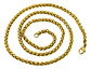 Cadena 6 Mm Acero 60 Cm Color Oro Espiga Urbana Hip Hombre - Miniatura 1