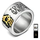 Anillo Biker Calavera Cráneo Gótico Acero Color Plata Hombre - Miniatura 1