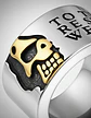 Anillo Biker Calavera Cráneo Gótico Acero Color Plata Hombre - Miniatura 4