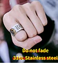Anillo Biker Calavera Cráneo Gótico Acero Color Plata Hombre - Miniatura 6