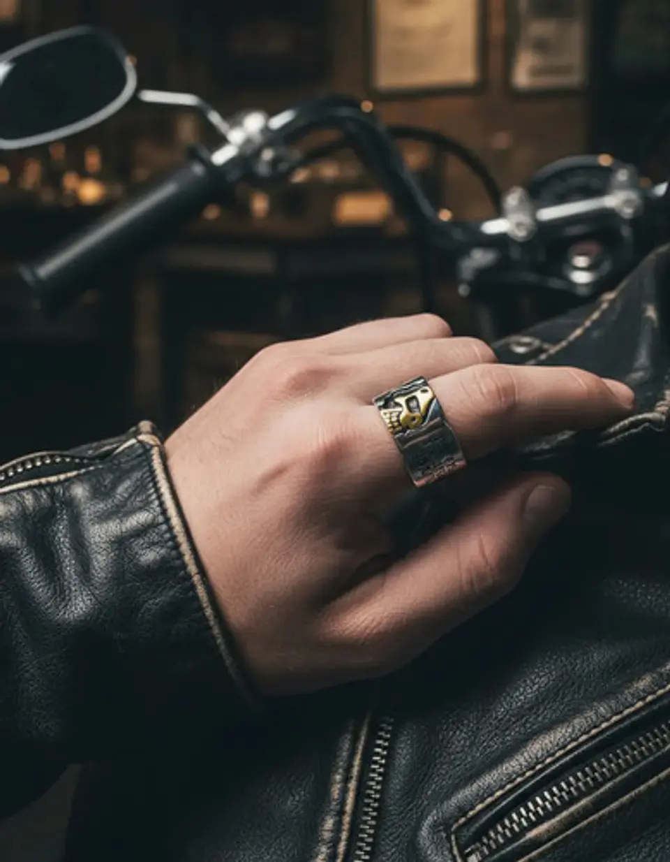 Anillo Biker Calavera Cráneo Gótico Acero Color Plata Hombre 9