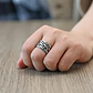 Anillo Argolla De Acero Geométrico Color Plata Hombre Mujer - Miniatura 7