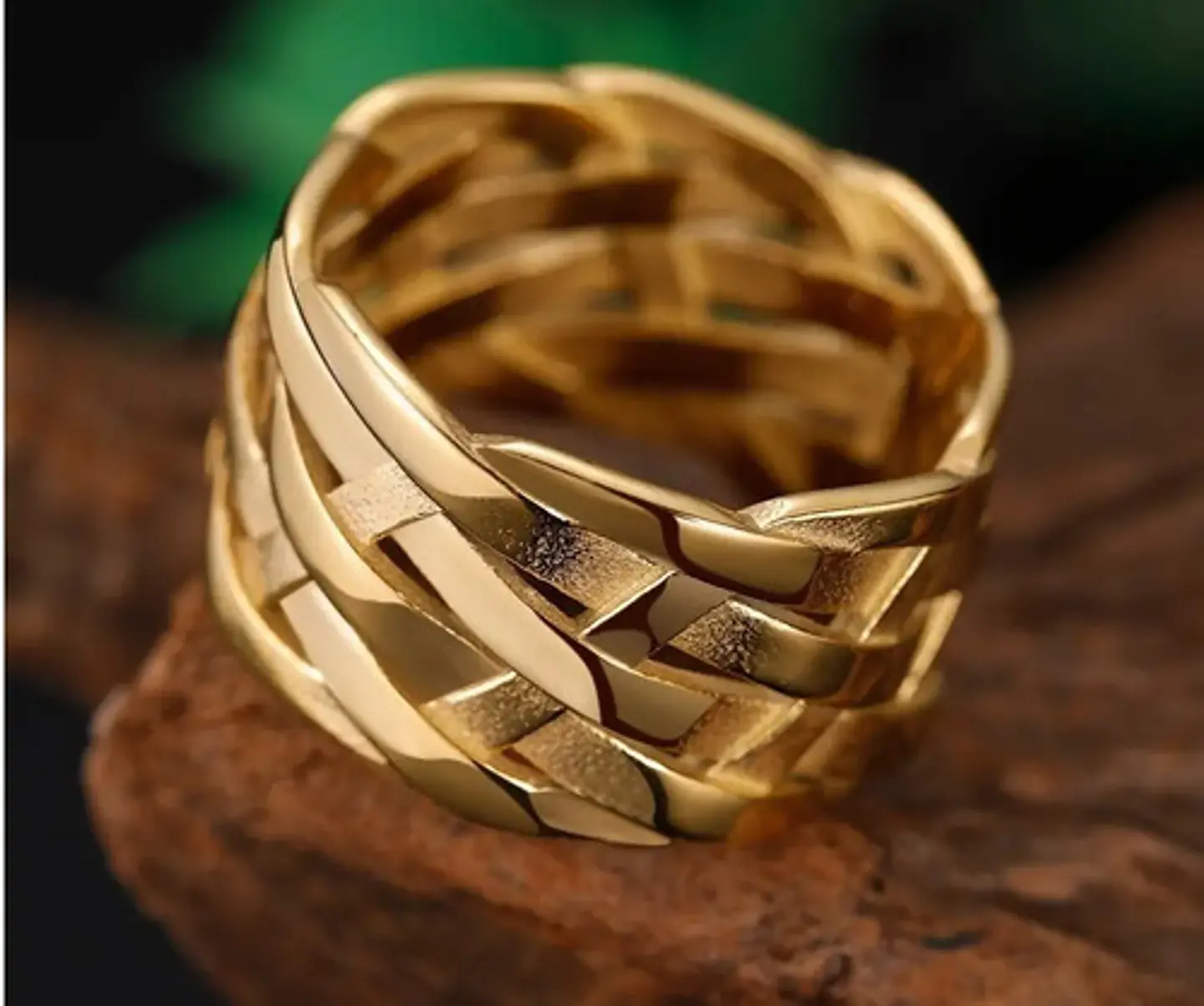 Anillo Argolla De Acero Geométrico Color Plata Hombre Mujer 11