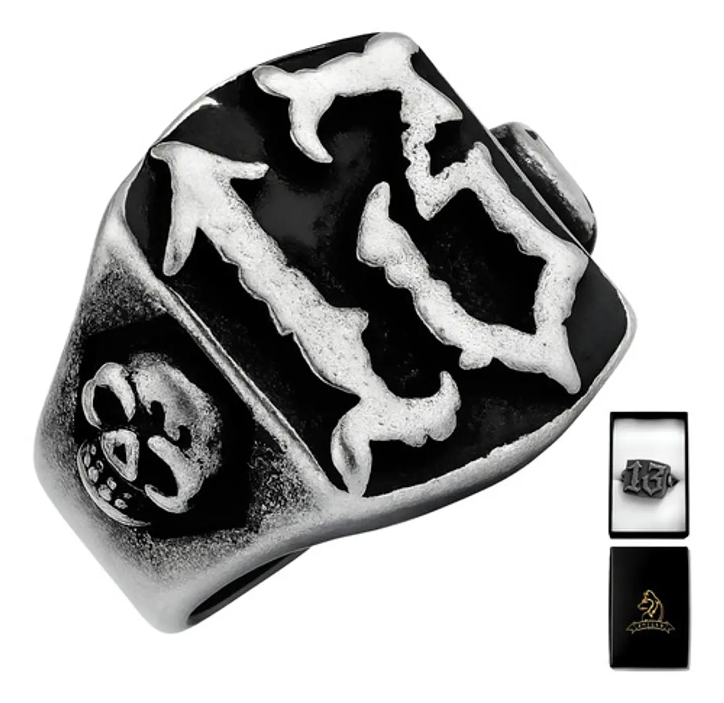 Anillo Acero Craneo Punk Industrial Color Plata Para Hombre 1