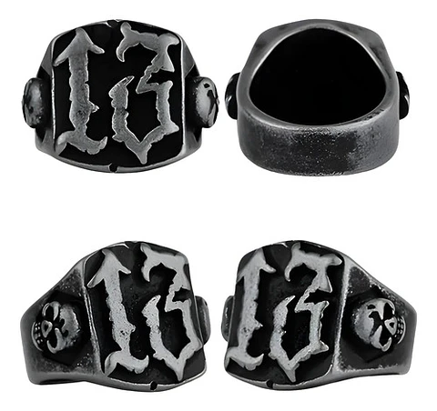 Anillo Acero Craneo Punk Industrial Color Plata Para Hombre