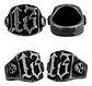 Anillo Acero Craneo Punk Industrial Color Plata Para Hombre - Miniatura 2