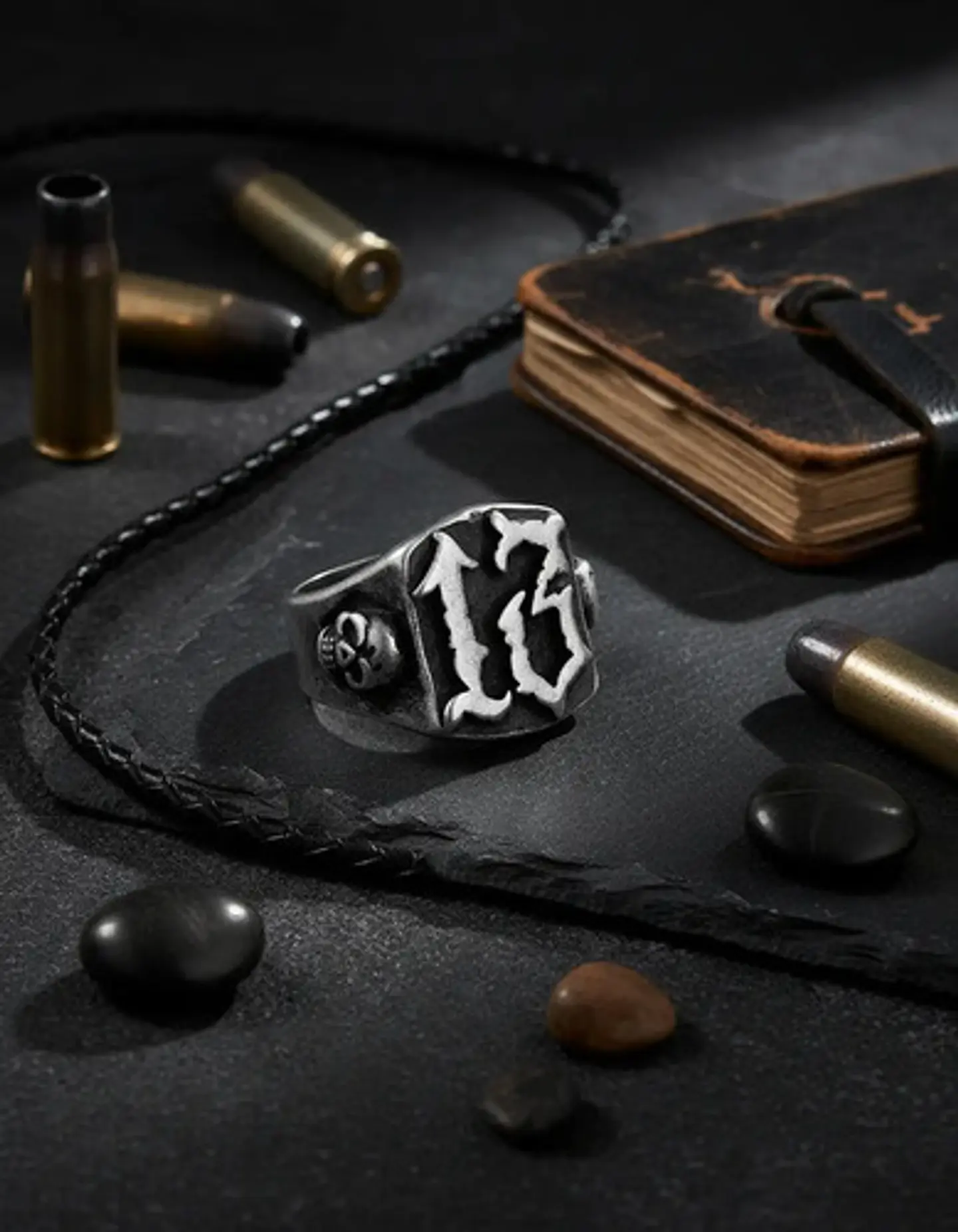 Anillo Acero Craneo Punk Industrial Color Plata Para Hombre 7
