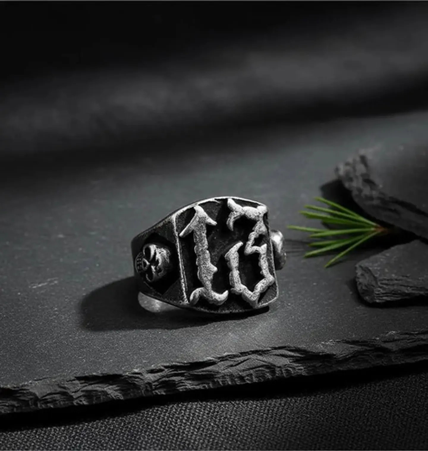Anillo Acero Craneo Punk Industrial Color Plata Para Hombre 9