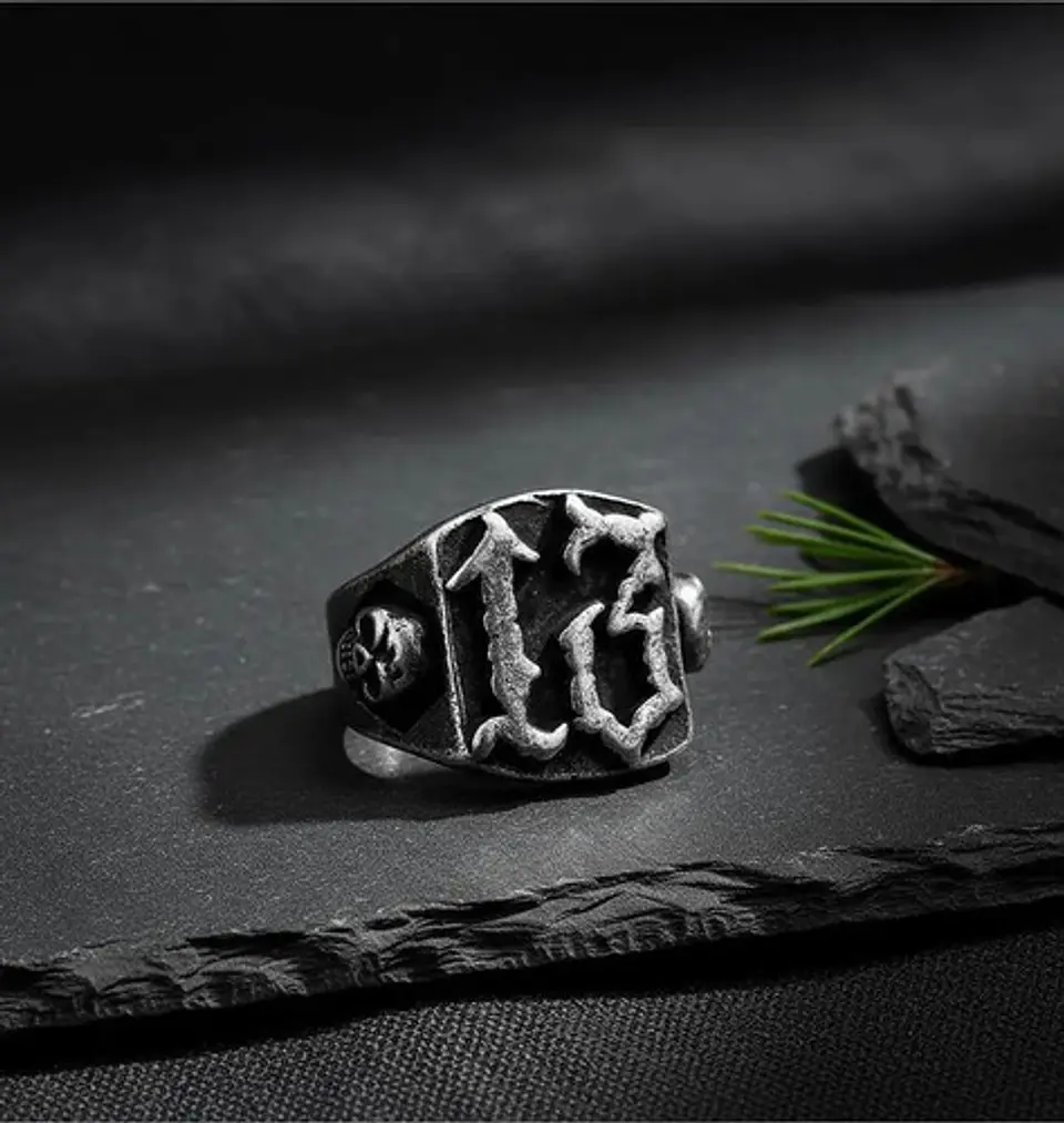 Anillo Acero Craneo Punk Industrial Color Plata Para Hombre 9