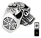 Anillo Calavera Cráneo Araña Gotico Acero Color Plata Hombre - Miniatura 1