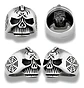 Anillo Calavera Cráneo Araña Gotico Acero Color Plata Hombre - Miniatura 2