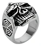 Anillo Calavera Cráneo Araña Gotico Acero Color Plata Hombre - Miniatura 3