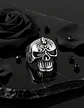 Anillo Calavera Cráneo Araña Gotico Acero Color Plata Hombre - Miniatura 8