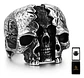 Anillo Calavera Rustica Cráneo De Acero Color Plata Hombre - Miniatura 2