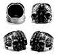 Anillo Calavera Rustica Cráneo De Acero Color Plata Hombre - Miniatura 3