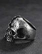 Anillo Calavera Rustica Cráneo De Acero Color Plata Hombre - Miniatura 4
