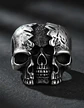 Anillo Calavera Rustica Cráneo De Acero Color Plata Hombre - Miniatura 5