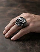 Anillo Calavera Rustica Cráneo De Acero Color Plata Hombre - Miniatura 10
