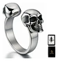 Anillo Para Hombre Mujer En Forma De Craneo Calavera Acero  - Miniatura 1