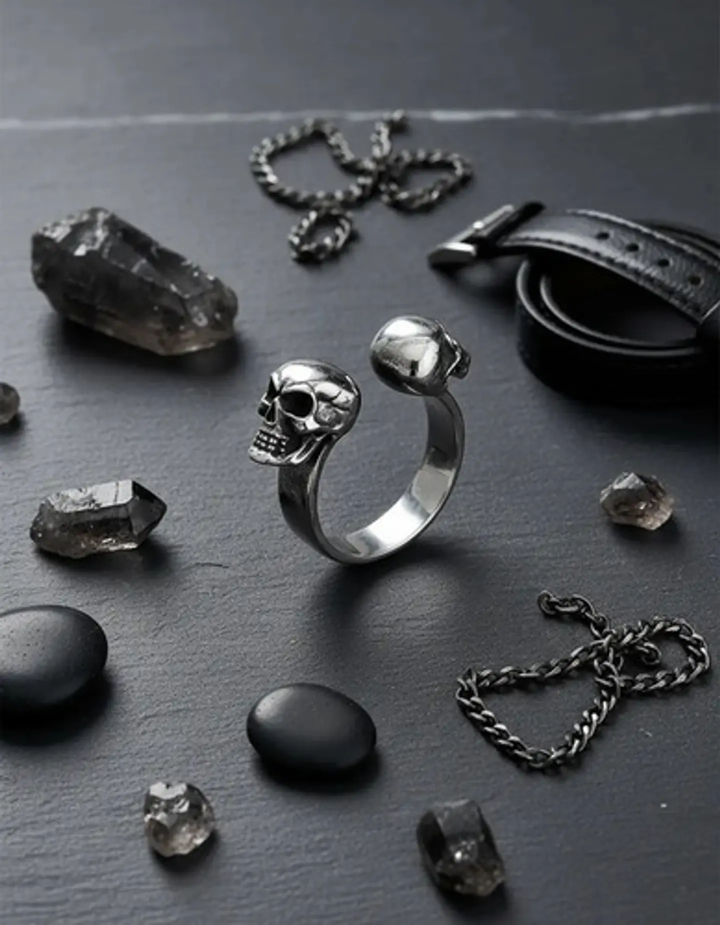 Anillo Para Hombre Mujer En Forma De Craneo Calavera Acero  4
