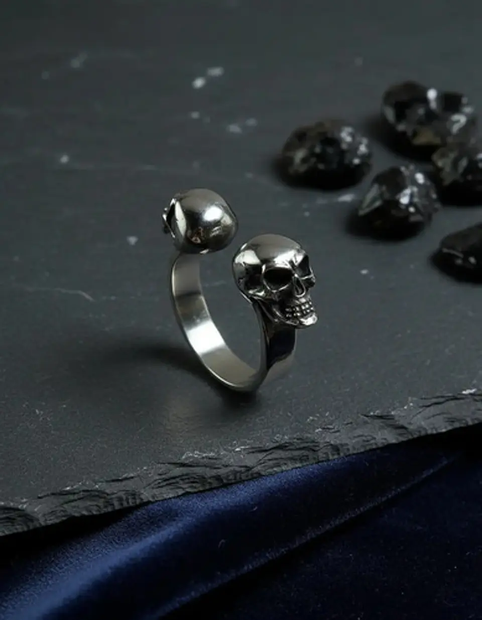 Anillo Para Hombre Mujer En Forma De Craneo Calavera Acero  8
