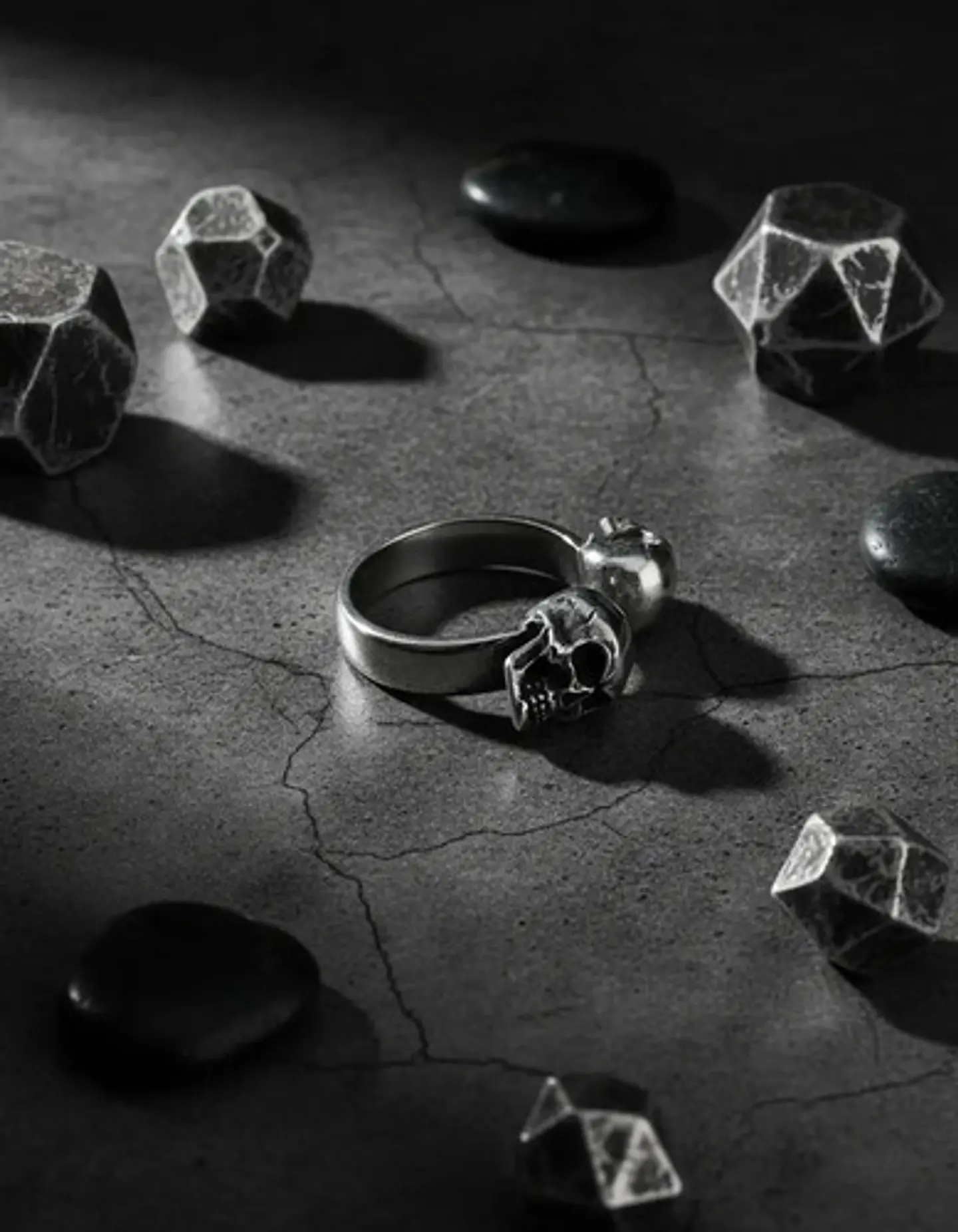 Anillo Para Hombre Mujer En Forma De Craneo Calavera Acero  9