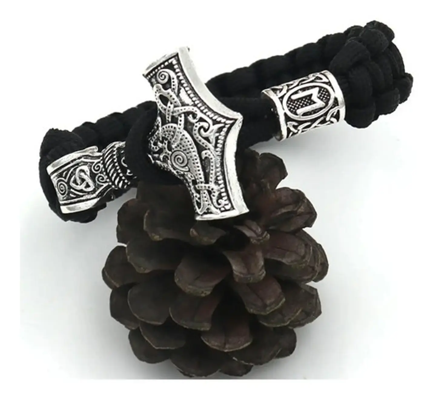 Pulsera Hombre Vikingo Cuerda Paracord Nórdico Hacha Nórdica 5