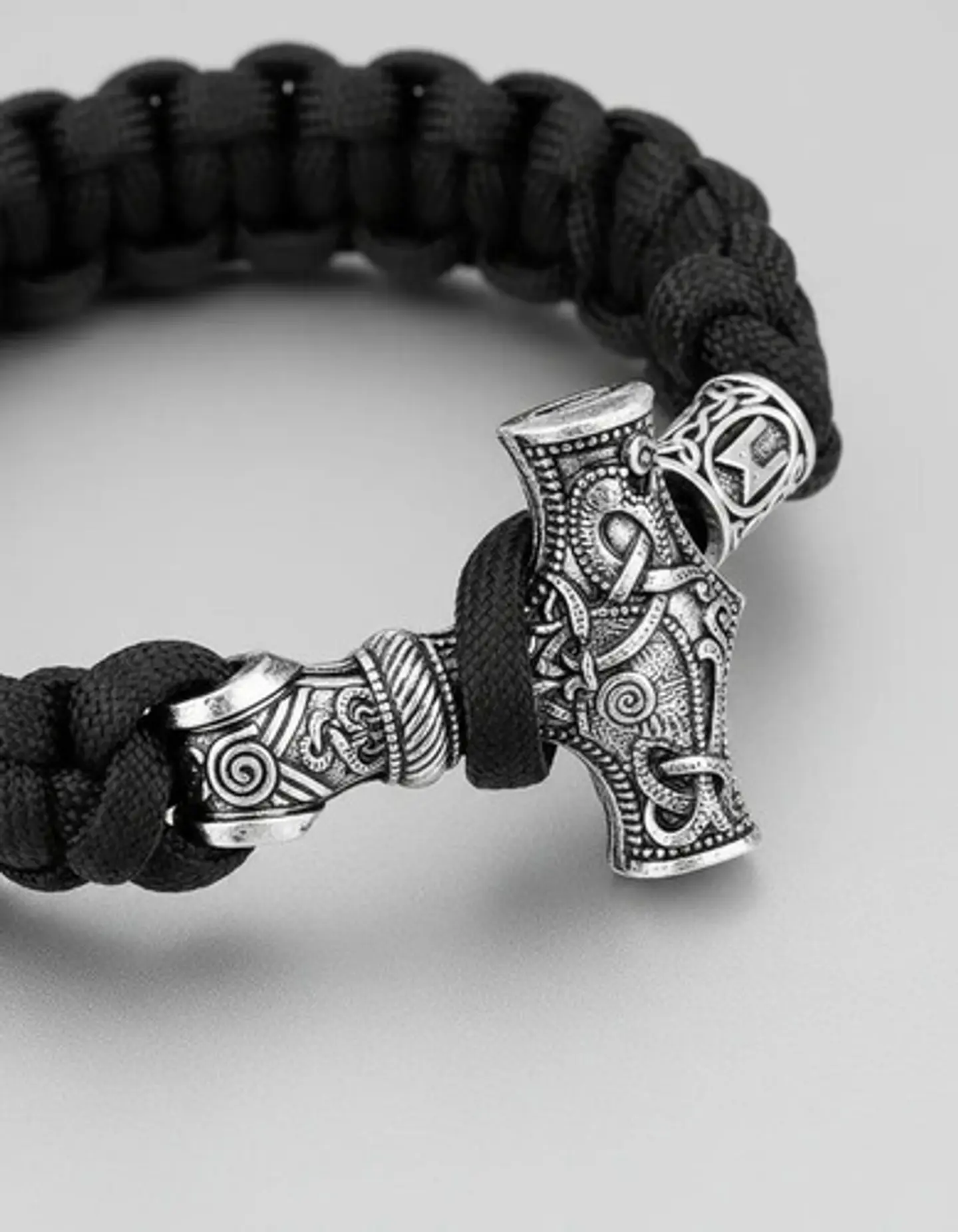 Pulsera Hombre Vikingo Cuerda Paracord Nórdico Hacha Nórdica 7