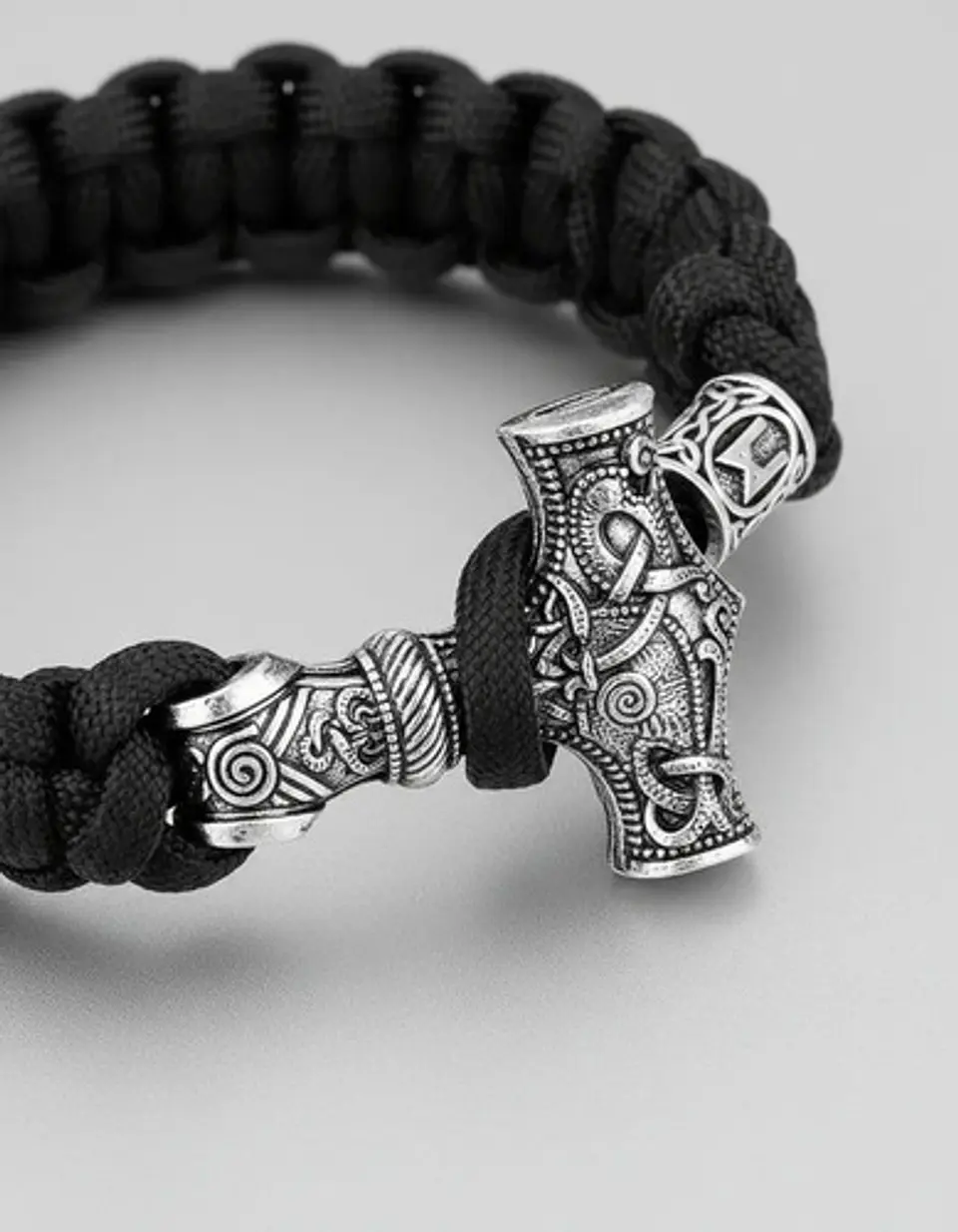 Pulsera Hombre Vikingo Cuerda Paracord Nórdico Hacha Nórdica 7