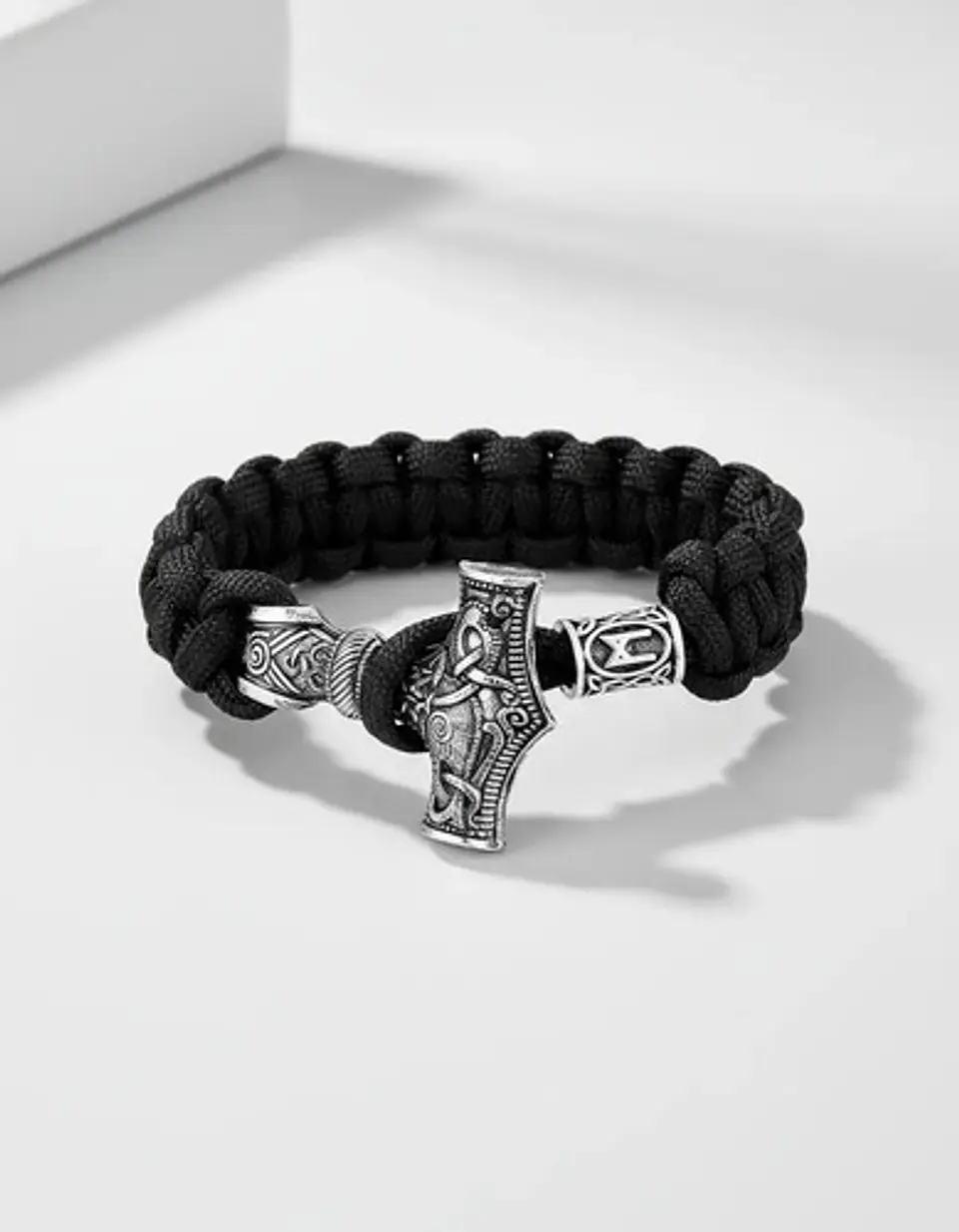 Pulsera Hombre Vikingo Cuerda Paracord Nórdico Hacha Nórdica 10