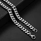 Cadena Cubana Para Hombre 8mm De Acero 80 Cm Color Plata - Miniatura 4