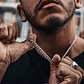 Cadena Cubana Para Hombre 8mm De Acero 80 Cm Color Plata - Miniatura 6