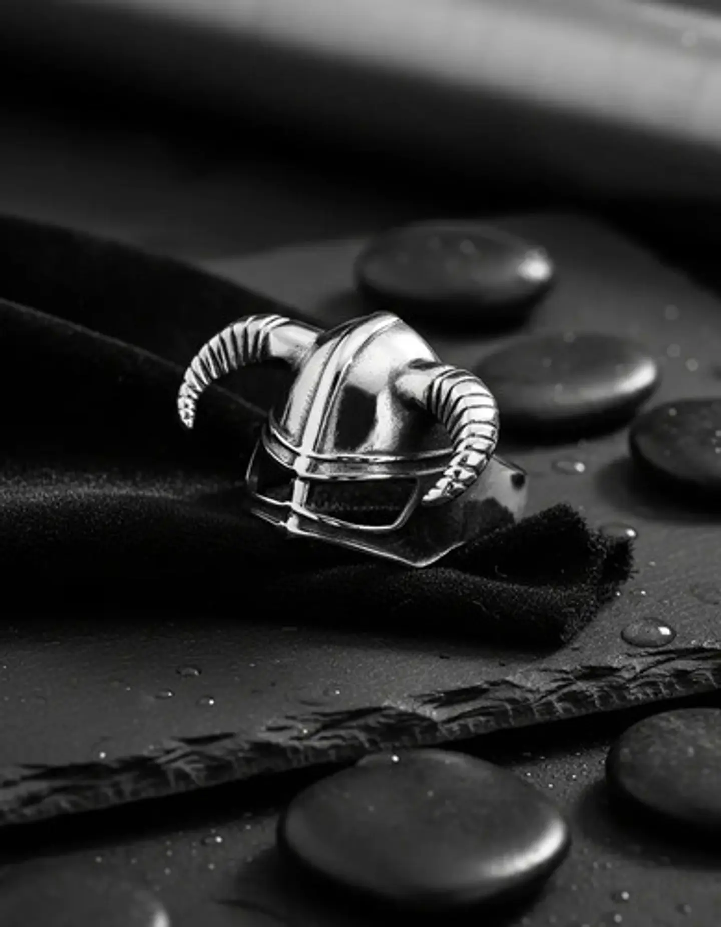 Anillo Acero Vikingo Color Plata Cuernos Nórdico Odin Hombre 6